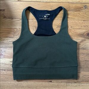 United by Blue Active Crop Top Tank Bra Green Small
